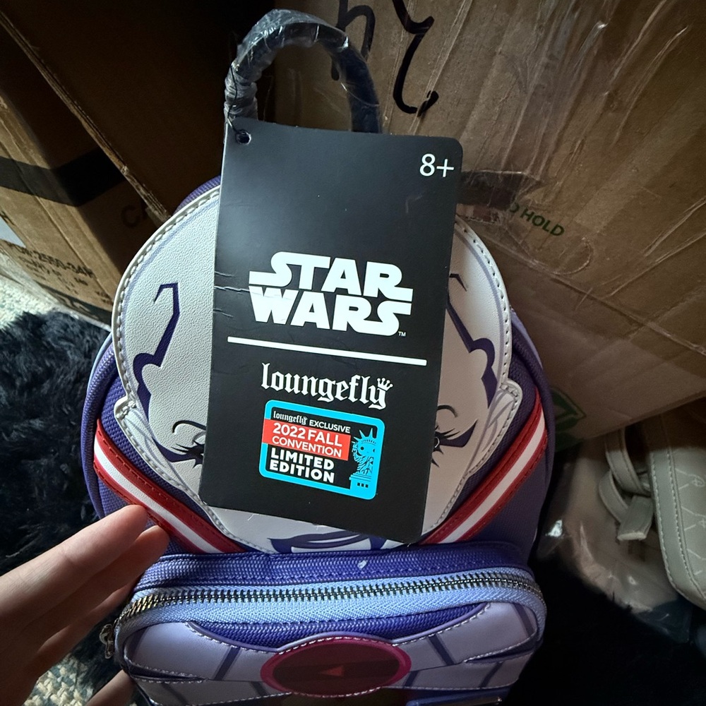 Loungefly Star Wars Purple and White Backpack